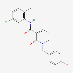 molecular formula C20H16ClFN2O2 B2949758 N-(5-chloro-2-methylphenyl)-1-[(4-fluorophenyl)methyl]-2-oxo-1,2-dihydropyridine-3-carboxamide CAS No. 1005300-27-5