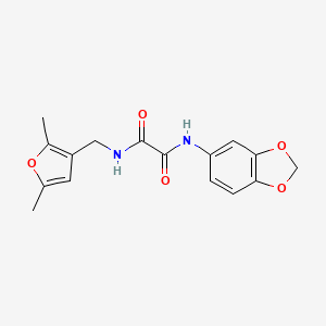 molecular formula C16H16N2O5 B2949781 N1-(benzo[d][1,3]dioxol-5-yl)-N2-((2,5-dimethylfuran-3-yl)methyl)oxalamide CAS No. 1351632-76-2