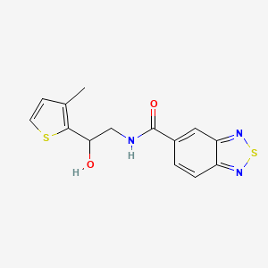 molecular formula C14H13N3O2S2 B2949788 N-[2-hydroxy-2-(3-methylthiophen-2-yl)ethyl]-2,1,3-benzothiadiazole-5-carboxamide CAS No. 1351635-38-5