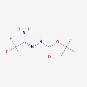 molecular formula C8H14F3N3O2 B2949790 N'-[(1Z)-1-AMino-2,2,2-trifluoroethylidene]-N-methyl(tert-butoxy)carbohydrazide CAS No. 2288716-05-0
