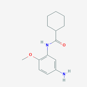 molecular formula C14H20N2O2 B2949802 N-(5-Amino-2-methoxyphenyl)cyclohexanecarboxamide CAS No. 859179-67-2