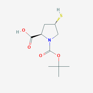 molecular formula C10H17NO4S B2949858 (2R,4S)-1-tert-butoxycarbonyl-4-sulfanyl-pyrrolidine-2-carboxylic acid CAS No. 2231664-43-8