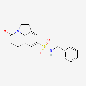 molecular formula C18H18N2O3S B2949859 N-benzyl-11-oxo-1-azatricyclo[6.3.1.0^{4,12}]dodeca-4(12),5,7-triene-6-sulfonamide CAS No. 898462-40-3