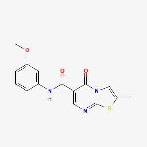 molecular formula C15H13N3O3S B2949902 N-(3-methoxyphenyl)-2-methyl-5-oxo-5H-[1,3]thiazolo[3,2-a]pyrimidine-6-carboxamide CAS No. 896338-97-9