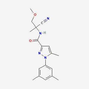 molecular formula C18H22N4O2 B2949921 N-(1-cyano-2-methoxy-1-methylethyl)-1-(3,5-dimethylphenyl)-5-methyl-1H-pyrazole-3-carboxamide CAS No. 1607259-20-0