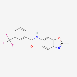 molecular formula C16H11F3N2O2 B2949933 N-(2-methyl-1,3-benzoxazol-6-yl)-3-(trifluoromethyl)benzamide CAS No. 861210-65-3