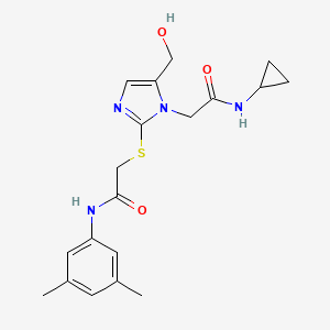 2-{[1-[2-(cyclopropylamino)-2-oxoethyl]-5-(hydroxymethyl)-1H-imidazol-2-yl]thio}-N-(3,5-dimethylphenyl)acetamide