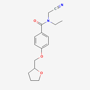 molecular formula C16H20N2O3 B2949943 N-(cyanomethyl)-N-ethyl-4-[(oxolan-2-yl)methoxy]benzamide CAS No. 1311532-10-1