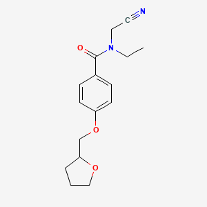 N-(cyanomethyl)-N-ethyl-4-[(oxolan-2-yl)methoxy]benzamide