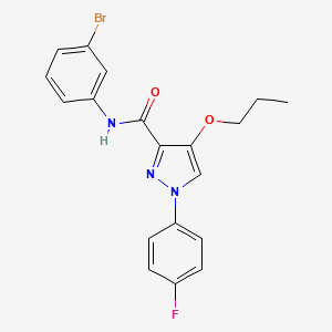 N-(3-bromophenyl)-1-(4-fluorophenyl)-4-propoxy-1H-pyrazole-3-carboxamide
