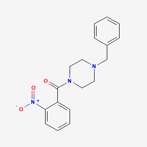 molecular formula C18H19N3O3 B2949946 2-Nitrophenyl 4-benzylpiperazinyl ketone CAS No. 130564-49-7