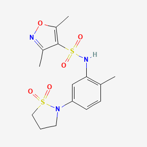 N-(5-(1,1-dioxidoisothiazolidin-2-yl)-2-methylphenyl)-3,5-dimethylisoxazole-4-sulfonamide