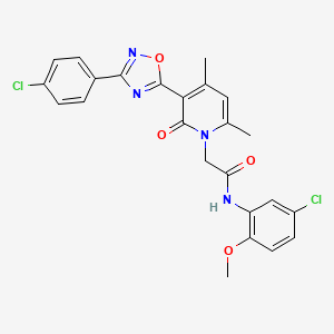 N-(5-chloro-2-methoxyphenyl)-2-(3-(3-(4-chlorophenyl)-1,2,4-oxadiazol-5-yl)-4,6-dimethyl-2-oxopyridin-1(2H)-yl)acetamide
