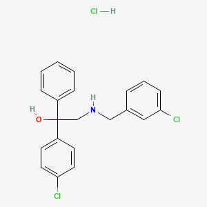 1-(4-Chlorophenyl)-2-{[(3-chlorophenyl)methyl]amino}-1-phenylethan-1-ol hydrochloride