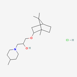 1-(4-methylpiperidin-1-yl)-3-(((1S,4R)-1,7,7-trimethylbicyclo[2.2.1]heptan-2-yl)oxy)propan-2-ol hydrochloride