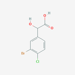 molecular formula C8H6BrClO3 B2949980 2-(3-Bromo-4-chlorophenyl)-2-hydroxyacetic acid CAS No. 1261552-11-7