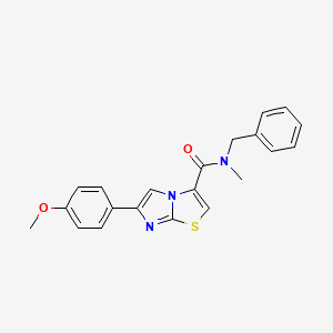 molecular formula C21H19N3O2S B2949990 N-benzyl-6-(4-methoxyphenyl)-N-methylimidazo[2,1-b][1,3]thiazole-3-carboxamide CAS No. 1049422-85-6