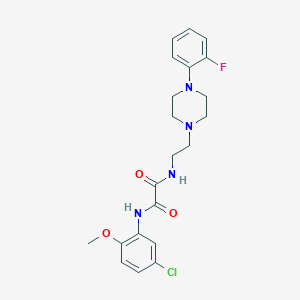 molecular formula C21H24ClFN4O3 B2949994 N'-(5-chloro-2-methoxyphenyl)-N-{2-[4-(2-fluorophenyl)piperazin-1-yl]ethyl}ethanediamide CAS No. 1049376-32-0