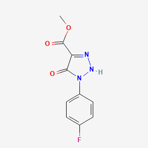 molecular formula C10H8FN3O3 B2949995 methyl 1-(4-fluorophenyl)-5-hydroxy-1H-1,2,3-triazole-4-carboxylate CAS No. 728024-45-1