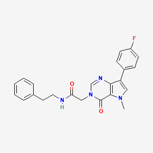 2-(7-(4-fluorophenyl)-5-methyl-4-oxo-4,5-dihydro-3H-pyrrolo[3,2-d]pyrimidin-3-yl)-N-phenethylacetamide