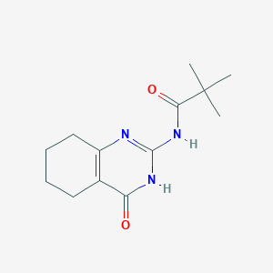 molecular formula C13H19N3O2 B2950010 2,2-dimethyl-N-(4-oxo-3,4,5,6,7,8-hexahydro-2-quinazolinyl)propanamide CAS No. 338416-64-1