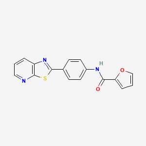 molecular formula C17H11N3O2S B2950013 N-(4-{[1,3]thiazolo[5,4-b]pyridin-2-yl}phenyl)furan-2-carboxamide CAS No. 863588-70-9