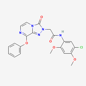 molecular formula C21H18ClN5O5 B2950027 N-(5-chloro-2,4-dimethoxyphenyl)-2-{3-oxo-8-phenoxy-2H,3H-[1,2,4]triazolo[4,3-a]pyrazin-2-yl}acetamide CAS No. 1115938-37-8
