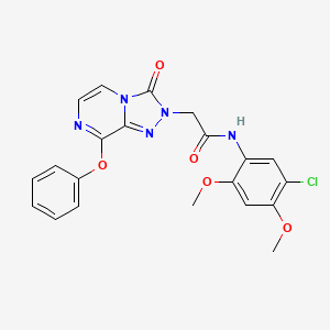 3-(4-{2-[(4-chlorophenyl)amino]-2-oxoethyl}-3-oxo-3,4-dihydroquinoxalin-2-yl)-N-cyclopropylpropanamide