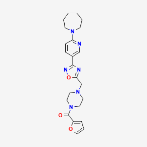 1-[5-(5-{[4-(2-Furoyl)piperazin-1-yl]methyl}-1,2,4-oxadiazol-3-yl)pyridin-2-yl]azepane