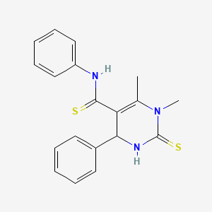 1,6-dimethyl-N,4-diphenyl-2-thioxo-1,2,3,4-tetrahydropyrimidine-5-carbothioamide