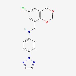 molecular formula C17H15ClN4O2 B2950035 N-[(6-chloro-2,4-dihydro-1,3-benzodioxin-8-yl)methyl]-4-(2H-1,2,3-triazol-2-yl)aniline CAS No. 1424381-56-5