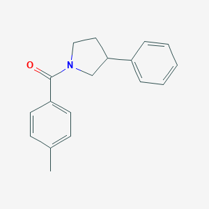 molecular formula C18H19NO B295005 1-(4-Methylbenzoyl)-3-phenylpyrrolidine 