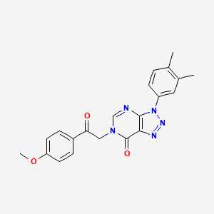 molecular formula C21H19N5O3 B2950072 3-(3,4-dimethylphenyl)-6-[2-(4-methoxyphenyl)-2-oxoethyl]-3H,6H,7H-[1,2,3]triazolo[4,5-d]pyrimidin-7-one CAS No. 888422-36-4
