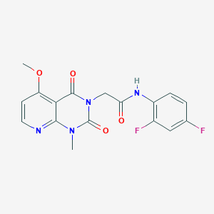 molecular formula C17H14F2N4O4 B2950077 N-(2,4-difluorophenyl)-2-(5-methoxy-1-methyl-2,4-dioxo-1,2-dihydropyrido[2,3-d]pyrimidin-3(4H)-yl)acetamide CAS No. 941984-28-7