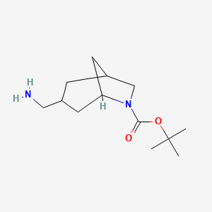 molecular formula C13H24N2O2 B2950086 Tert-butyl 3-(aminomethyl)-6-azabicyclo[3.2.1]octane-6-carboxylate CAS No. 2137649-37-5