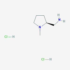 molecular formula C6H16Cl2N2 B2950088 (S)-(1-Methylpyrrolidin-2-yl)methanamine dihydrochloride CAS No. 219320-28-2