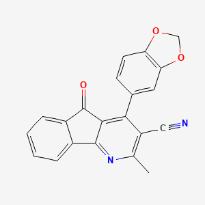 4-(1,3-benzodioxol-5-yl)-2-methyl-5-oxo-5H-indeno[1,2-b]pyridine-3-carbonitrile