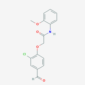 molecular formula C16H14ClNO4 B2950094 2-(2-chloro-4-formylphenoxy)-N-(2-methoxyphenyl)acetamide CAS No. 1024493-50-2
