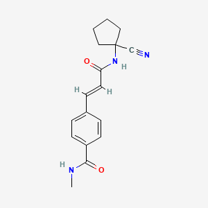 molecular formula C17H19N3O2 B2950095 4-[(E)-3-[(1-cyanocyclopentyl)amino]-3-oxoprop-1-enyl]-N-methylbenzamide CAS No. 1312006-62-4