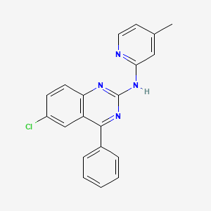molecular formula C20H15ClN4 B2950103 6-chloro-N-(4-methylpyridin-2-yl)-4-phenylquinazolin-2-amine CAS No. 868213-26-7