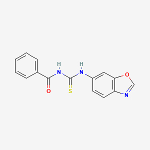 molecular formula C15H11N3O2S B2950118 1-benzoyl-3-(1,3-benzoxazol-6-yl)thiourea CAS No. 861208-80-2
