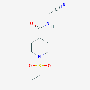 molecular formula C10H17N3O3S B2950155 n-(Cyanomethyl)-1-(ethanesulfonyl)piperidine-4-carboxamide CAS No. 2224167-02-4