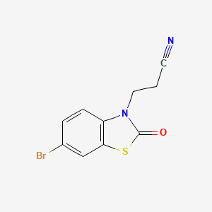 B2950164 3-(6-bromo-2-oxo-1,3-benzothiazol-3(2H)-yl)propanenitrile CAS No. 74943-62-7
