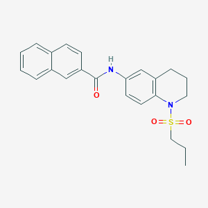 molecular formula C23H24N2O3S B2950206 N-(1-(propylsulfonyl)-1,2,3,4-tetrahydroquinolin-6-yl)-2-naphthamide CAS No. 955605-46-6