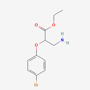 molecular formula C11H14BrNO3 B2950240 Ethyl 3-amino-2-(4-bromophenoxy)propanoate CAS No. 2287342-98-5
