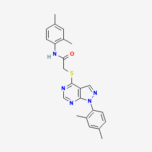 molecular formula C23H23N5OS B2950309 N-(2,4-dimethylphenyl)-2-{[1-(2,4-dimethylphenyl)-1H-pyrazolo[3,4-d]pyrimidin-4-yl]sulfanyl}acetamide CAS No. 893925-63-8
