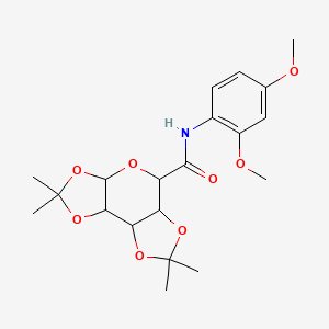 molecular formula C20H27NO8 B2950344 N-(2,4-dimethoxyphenyl)-4,4,11,11-tetramethyl-3,5,7,10,12-pentaoxatricyclo[7.3.0.02,6]dodecane-8-carboxamide CAS No. 1093407-96-5