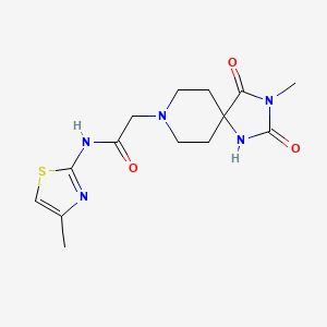 2-(3-methyl-2,4-dioxo-1,3,8-triazaspiro[4.5]decan-8-yl)-N-(4-methylthiazol-2-yl)acetamide