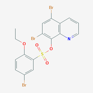 5,7-Dibromoquinolin-8-yl 5-bromo-2-ethoxybenzene-1-sulfonate