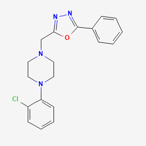 1-(2-Chlorophenyl)-4-[(5-phenyl-1,3,4-oxadiazol-2-yl)methyl]piperazine